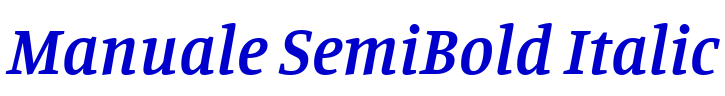 Manuale SemiBold Italic 字体